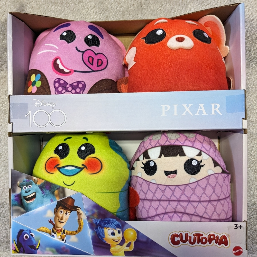 Disney Pixar Cuutopia 4-Pack Plush